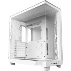 NZXT H6 Flow Tower Case ATX - Sleek White Design, No Power Supply, Ultimate Cooling & Performance!